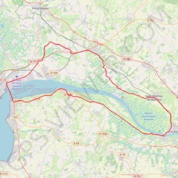 Itinéraire tour de la loire, distance, dénivelé, altitude, carte, profil, trace GPS