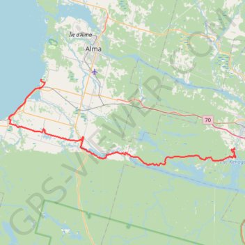 Itinéraire Sortie du Lac Saint-Jean, distance, dénivelé, altitude, carte, profil, trace GPS