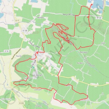 Itinéraire 33-649, distance, dénivelé, altitude, carte, profil, trace GPS