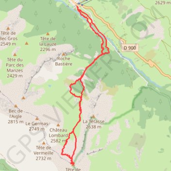 Itinéraire Tête de Fer, distance, dénivelé, altitude, carte, profil, trace GPS