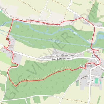 Itinéraire Balade autour de Dormelles, distance, dénivelé, altitude, carte, profil, trace GPS