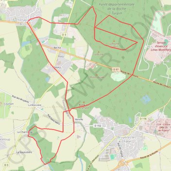 Itinéraire La Roche Turpin, distance, dénivelé, altitude, carte, profil, trace GPS