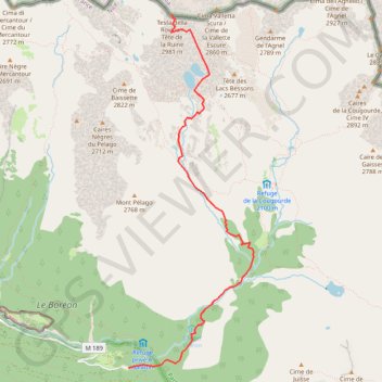 Itinéraire Tête de la Ruine, distance, dénivelé, altitude, carte, profil, trace GPS