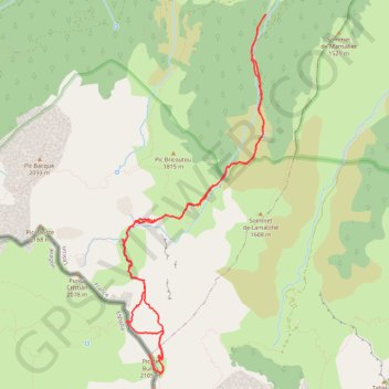 Itinéraire Cirque de Lescun, le pic de Burcq, distance, dénivelé, altitude, carte, profil, trace GPS