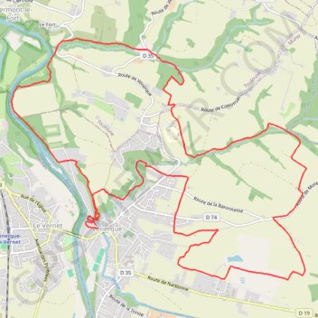 Itinéraire Trail venerque 🥉, distance, dénivelé, altitude, carte, profil, trace GPS