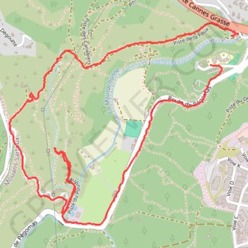 Itinéraire Le circuit de la Foux à Mouans-Sartoux, distance, dénivelé, altitude, carte, profil, trace GPS