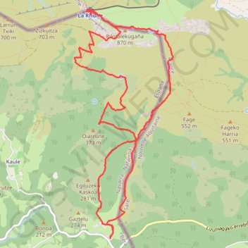 Itinéraire 304-115, distance, dénivelé, altitude, carte, profil, trace GPS