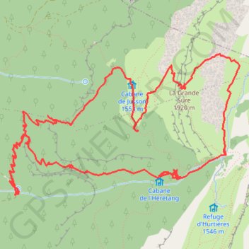 Itinéraire Grande Sure par 3 fontaines et Jusson, distance, dénivelé, altitude, carte, profil, trace GPS