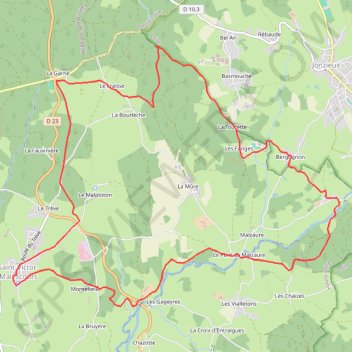 Itinéraire Le Velay des 3 Rivières - La Tourrette Saint-Victor-Malescours, distance, dénivelé, altitude, carte, profil, trace GPS