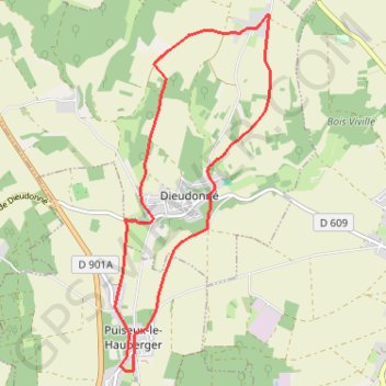Itinéraire Circuit de Puiseux-Dieudonné - Puiseux-le-Hauberger, distance, dénivelé, altitude, carte, profil, trace GPS