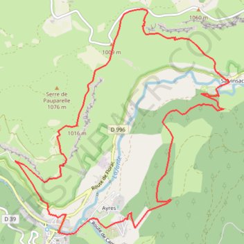 Itinéraire Sentier de Pauparelle, distance, dénivelé, altitude, carte, profil, trace GPS