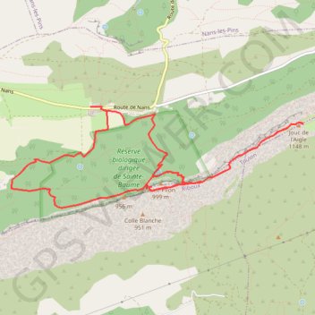 Itinéraire Sainte Baume Joug de l'Aigle, distance, dénivelé, altitude, carte, profil, trace GPS