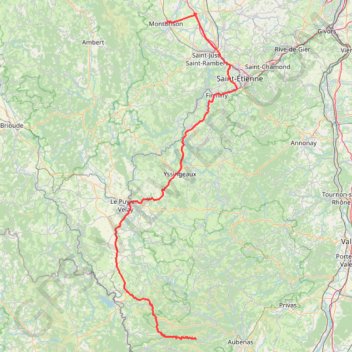 Itinéraire Montbrison à La Souche, distance, dénivelé, altitude, carte, profil, trace GPS