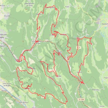 Itinéraire La route du Bugey - Itinéraire au départ de Saint Rambert-en-Bugey, distance, dénivelé, altitude, carte, profil, trace GPS