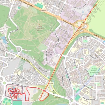 Itinéraire 2017-11-05_12-58-25, distance, dénivelé, altitude, carte, profil, trace GPS