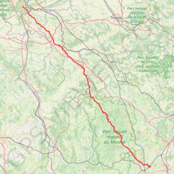 Itinéraire De Fontainebleau à Morey, distance, dénivelé, altitude, carte, profil, trace GPS