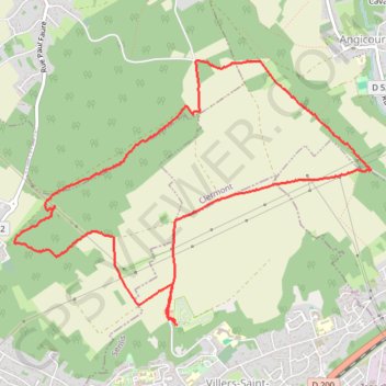 Itinéraire Villers camping bois de Mogneville, distance, dénivelé, altitude, carte, profil, trace GPS
