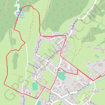 Itinéraire Tour des hameaux d'Autrans, distance, dénivelé, altitude, carte, profil, trace GPS