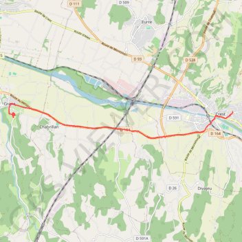 Itinéraire 20140801, distance, dénivelé, altitude, carte, profil, trace GPS