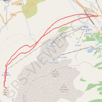 Itinéraire Pic de la Mine, distance, dénivelé, altitude, carte, profil, trace GPS