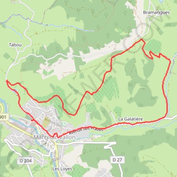 Itinéraire MARCILLAC LES VIGNES, distance, dénivelé, altitude, carte, profil, trace GPS