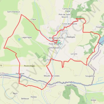 Itinéraire Rando moulin Ferrussac, distance, dénivelé, altitude, carte, profil, trace GPS