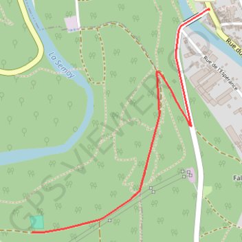 Itinéraire parap_acces_deco_nohan01, distance, dénivelé, altitude, carte, profil, trace GPS