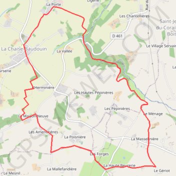 Itinéraire Circuit du Pont Davy, distance, dénivelé, altitude, carte, profil, trace GPS