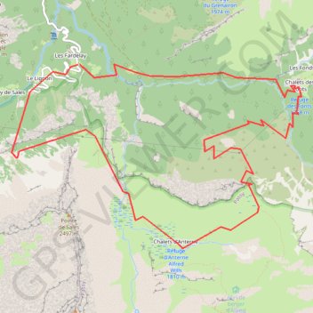 Itinéraire Vallée du Giffre, Les Fardelay, les refuges Wills et des Fonds, distance, dénivelé, altitude, carte, profil, trace GPS