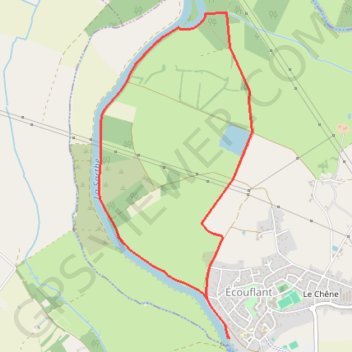 Itinéraire Le halage d'Écouflant, distance, dénivelé, altitude, carte, profil, trace GPS