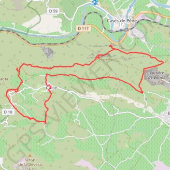 Itinéraire rando-calce, distance, dénivelé, altitude, carte, profil, trace GPS