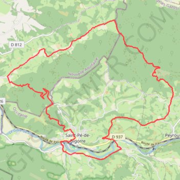 Itinéraire [Itinéraire] Circuit n°3 - Lourdes - Du bois vers la Mouscle, distance, dénivelé, altitude, carte, profil, trace GPS