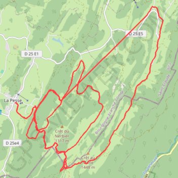 Itinéraire 2023-02-16_09-05-53bis, distance, dénivelé, altitude, carte, profil, trace GPS