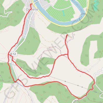 Itinéraire De Douelle au départ des delta-planes, distance, dénivelé, altitude, carte, profil, trace GPS