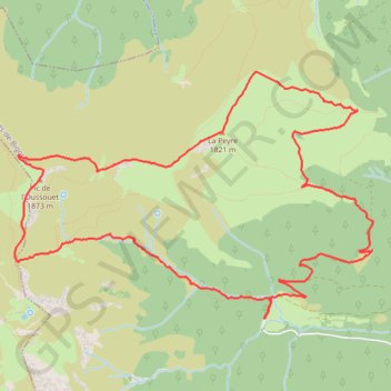 Itinéraire 857 La Peyre Pic de l'Oussouet, distance, dénivelé, altitude, carte, profil, trace GPS