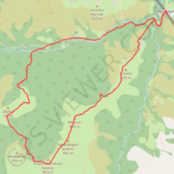 Itinéraire iroubela, distance, dénivelé, altitude, carte, profil, trace GPS