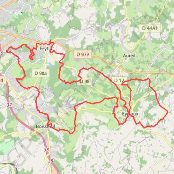 Itinéraire La feytiaquoise, distance, dénivelé, altitude, carte, profil, trace GPS