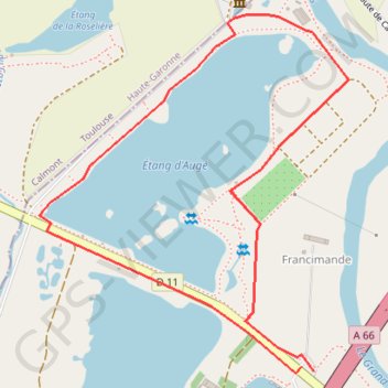 Itinéraire Mazères circuit court, distance, dénivelé, altitude, carte, profil, trace GPS