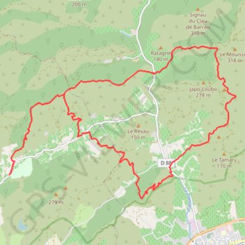 Itinéraire Les borrels et le dolmen, distance, dénivelé, altitude, carte, profil, trace GPS