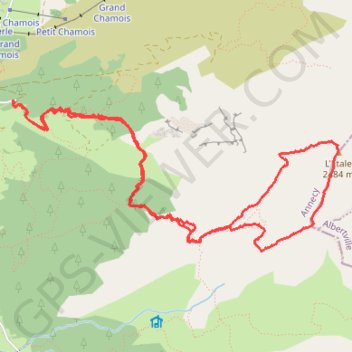 Itinéraire Traversée de l'Etale par l'arête (Aravis), distance, dénivelé, altitude, carte, profil, trace GPS