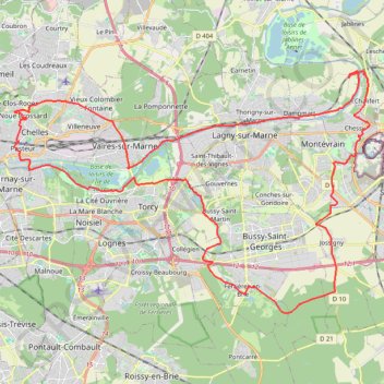 Itinéraire Chelles - Josigny - Chelles, distance, dénivelé, altitude, carte, profil, trace GPS