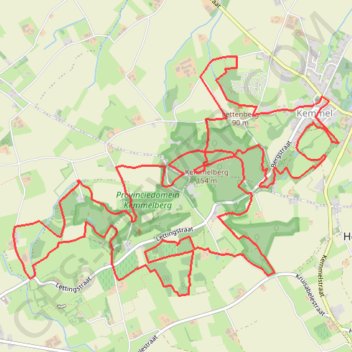 Itinéraire Kemmel 17 km de sentiers, distance, dénivelé, altitude, carte, profil, trace GPS