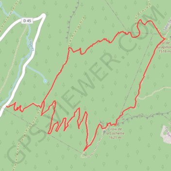 Itinéraire La Cochette par l'arête Ouest, distance, dénivelé, altitude, carte, profil, trace GPS