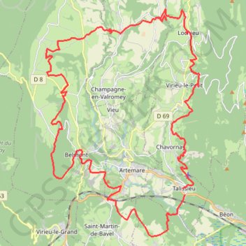 Itinéraire Du côté des Balcons du Valromey, distance, dénivelé, altitude, carte, profil, trace GPS