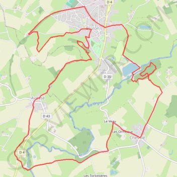 Itinéraire L'Echappée Vègre - Brûlon, distance, dénivelé, altitude, carte, profil, trace GPS