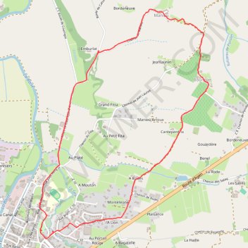 Itinéraire Autour de Condom, distance, dénivelé, altitude, carte, profil, trace GPS