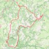 Itinéraire La Canourgue (56min) - Circuit des gorges du Tarn (68km, D+900m), distance, dénivelé, altitude, carte, profil, trace GPS