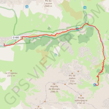 Itinéraire Du Gîte Le Casset au Refuge de Vallonpierre (Tour du Vieux Chaillol), distance, dénivelé, altitude, carte, profil, trace GPS