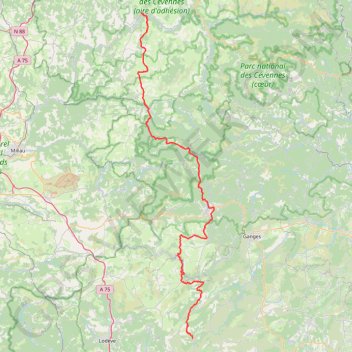 Itinéraire Chemin de Saint Guilhem, distance, dénivelé, altitude, carte, profil, trace GPS