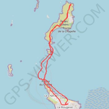 Itinéraire Les Iles Ebihens, distance, dénivelé, altitude, carte, profil, trace GPS
